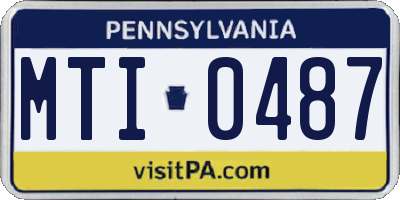 PA license plate MTI0487