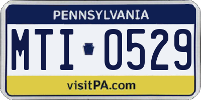 PA license plate MTI0529