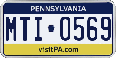 PA license plate MTI0569