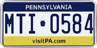 PA license plate MTI0584