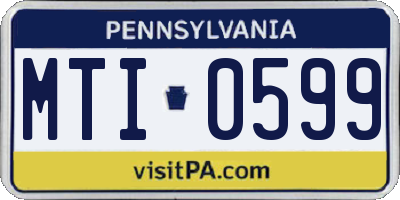 PA license plate MTI0599