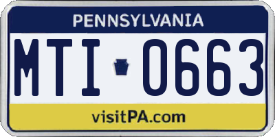PA license plate MTI0663