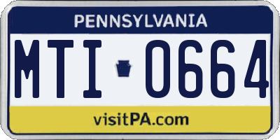 PA license plate MTI0664