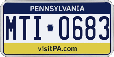 PA license plate MTI0683
