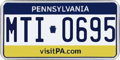 PA license plate MTI0695