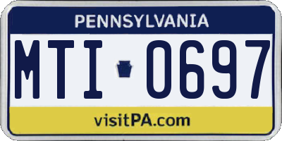 PA license plate MTI0697