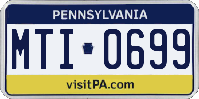 PA license plate MTI0699
