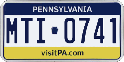 PA license plate MTI0741