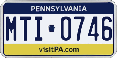 PA license plate MTI0746