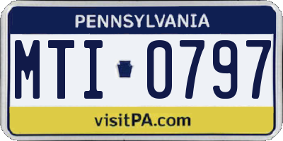PA license plate MTI0797