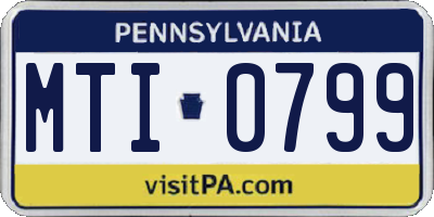 PA license plate MTI0799