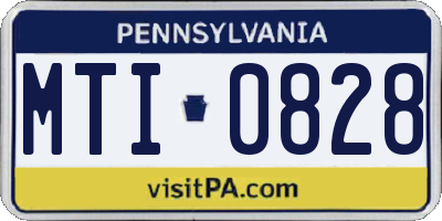 PA license plate MTI0828