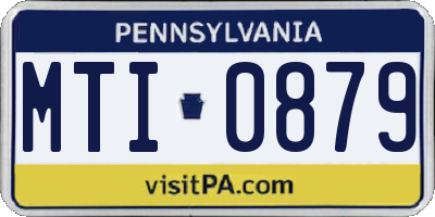 PA license plate MTI0879