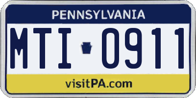 PA license plate MTI0911