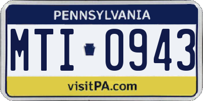 PA license plate MTI0943