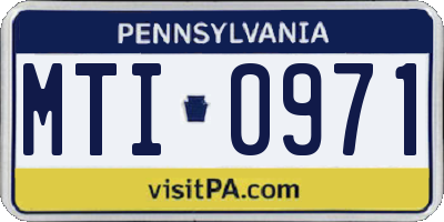 PA license plate MTI0971