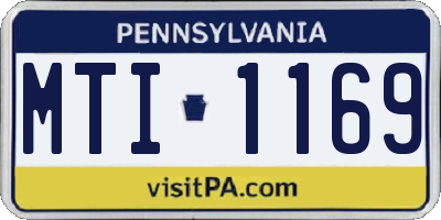 PA license plate MTI1169