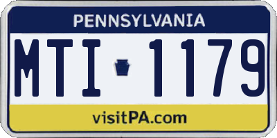 PA license plate MTI1179