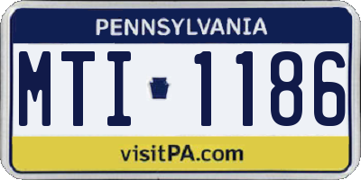 PA license plate MTI1186