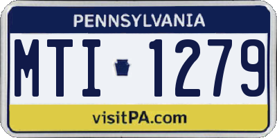 PA license plate MTI1279