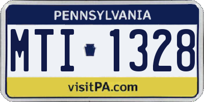 PA license plate MTI1328