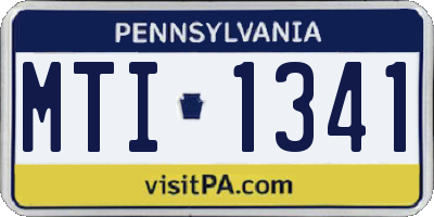 PA license plate MTI1341