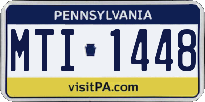 PA license plate MTI1448