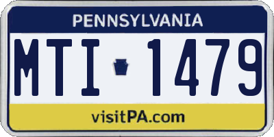 PA license plate MTI1479