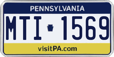 PA license plate MTI1569