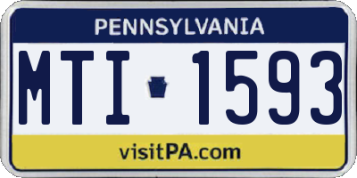 PA license plate MTI1593
