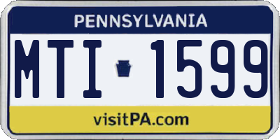 PA license plate MTI1599
