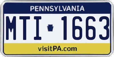 PA license plate MTI1663