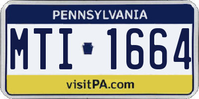 PA license plate MTI1664