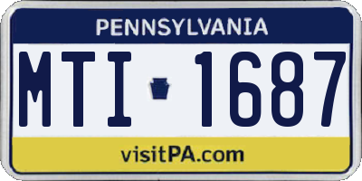 PA license plate MTI1687