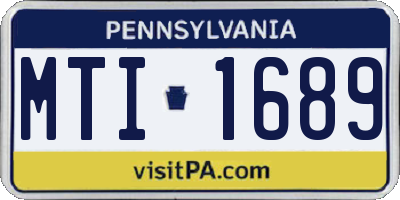 PA license plate MTI1689