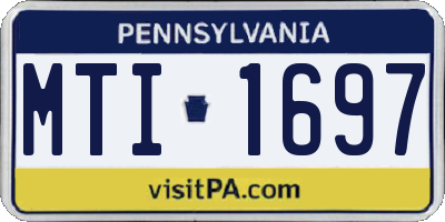 PA license plate MTI1697