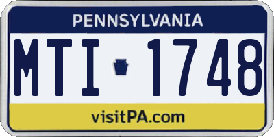 PA license plate MTI1748