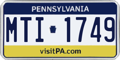 PA license plate MTI1749