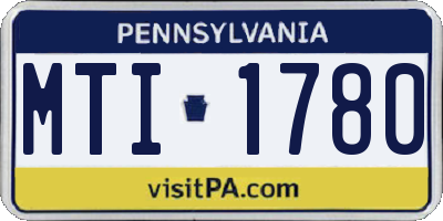 PA license plate MTI1780