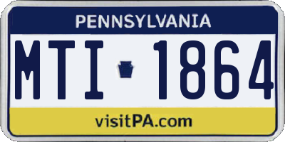 PA license plate MTI1864