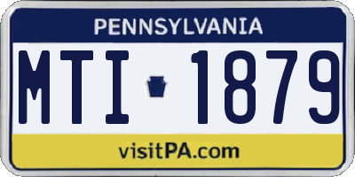 PA license plate MTI1879