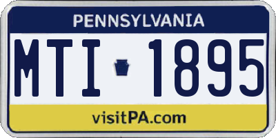 PA license plate MTI1895