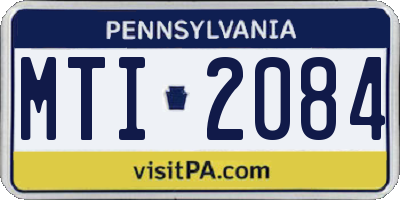 PA license plate MTI2084