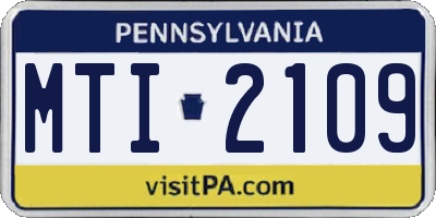 PA license plate MTI2109