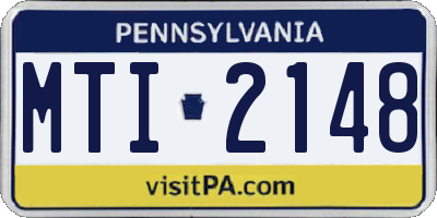 PA license plate MTI2148
