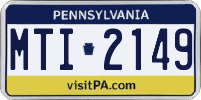 PA license plate MTI2149
