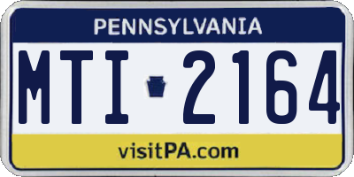 PA license plate MTI2164