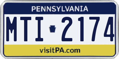 PA license plate MTI2174