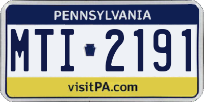 PA license plate MTI2191