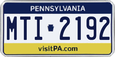 PA license plate MTI2192